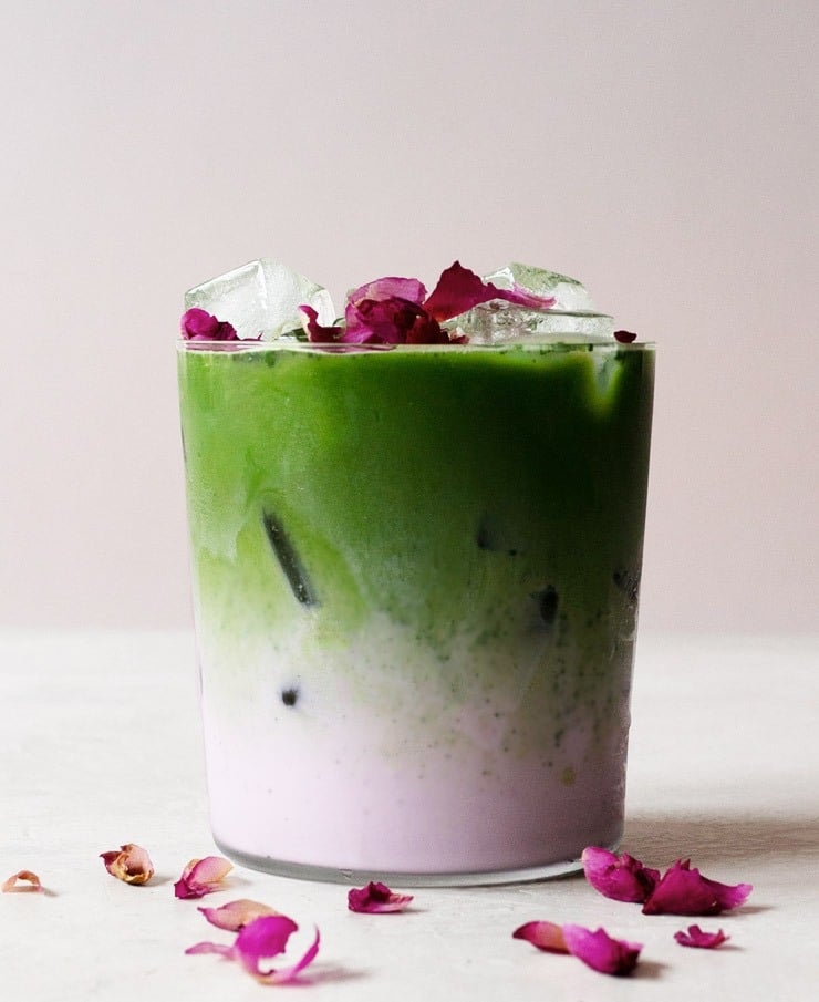Iced Matcha Rose Latte